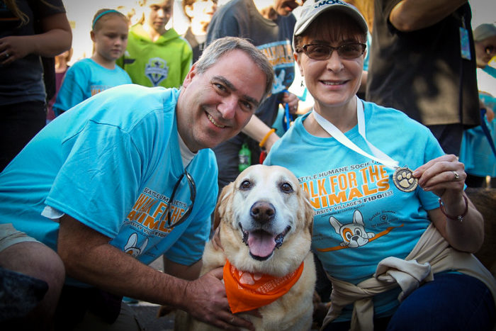 Eric Botterbusch and Carol Anderson at Walk for the Animals.